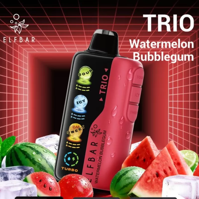 Elf Bar Trio 40000 – 40K Puffs Normal / Turbo Mode Adjustable Sweet Cool Sour Disposable Vape - Image 3