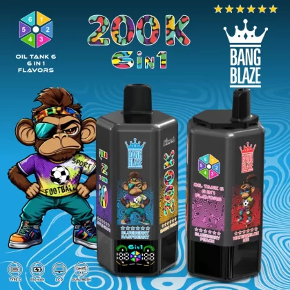 Bang Blaze 200K – 200K Puffs 6 in 1 Flavors LCD Screen Disposable Vape