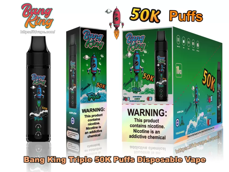 Bang King Triple 50K – 50K Puffs 1.0Ω Mesh Coil Triple Flavor System Disposable Vape - Image 2
