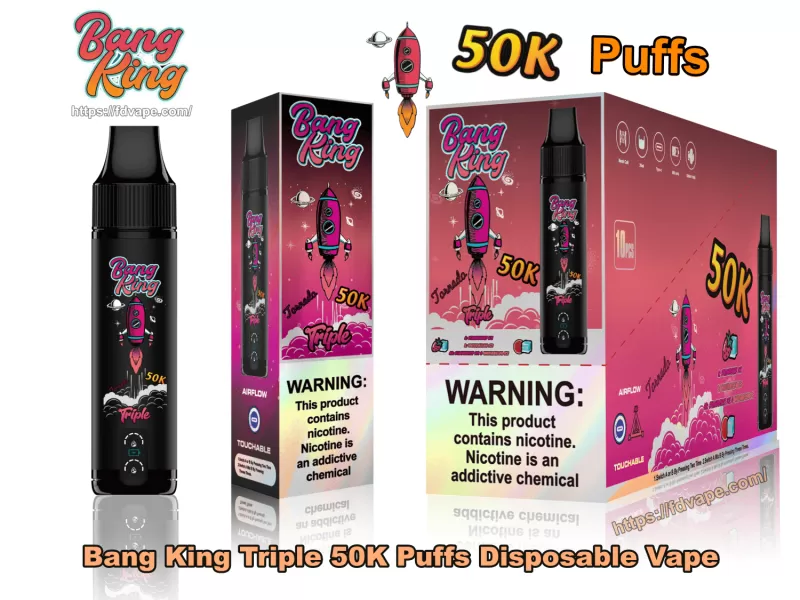 Bang King Triple 50K – 50K Puffs 1.0Ω Mesh Coil Triple Flavor System Disposable Vape - Image 3
