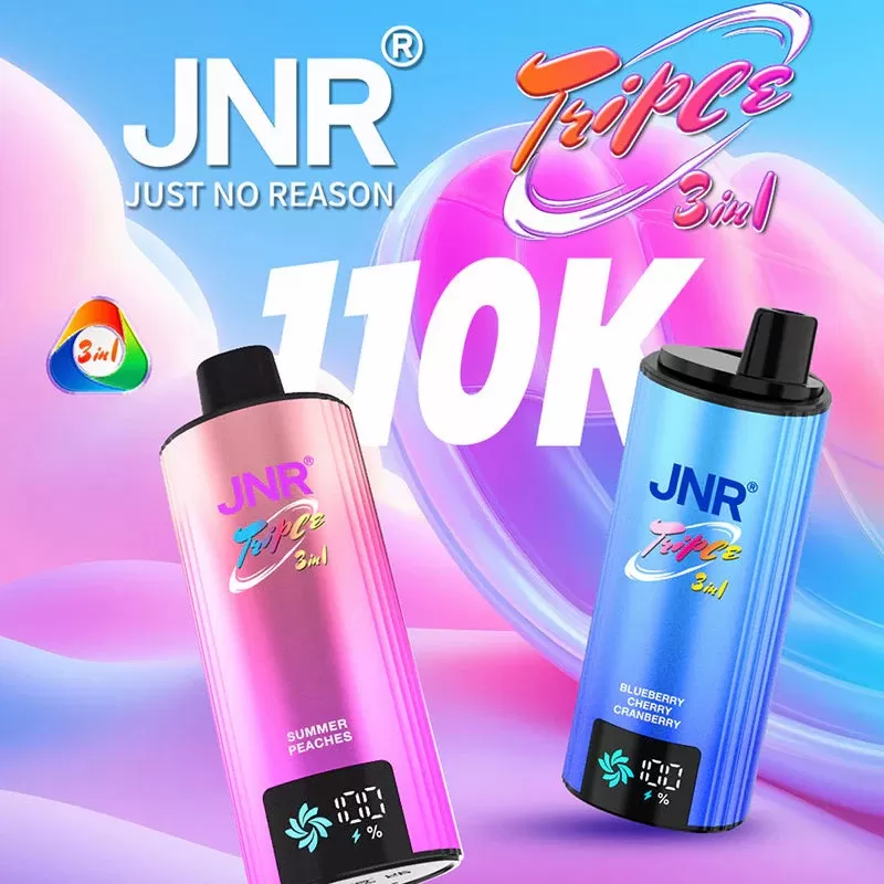JNR Triple 3 In 1 110K – 110K Puffs Dual Mesh Coil 1000mAh Disposable Vape