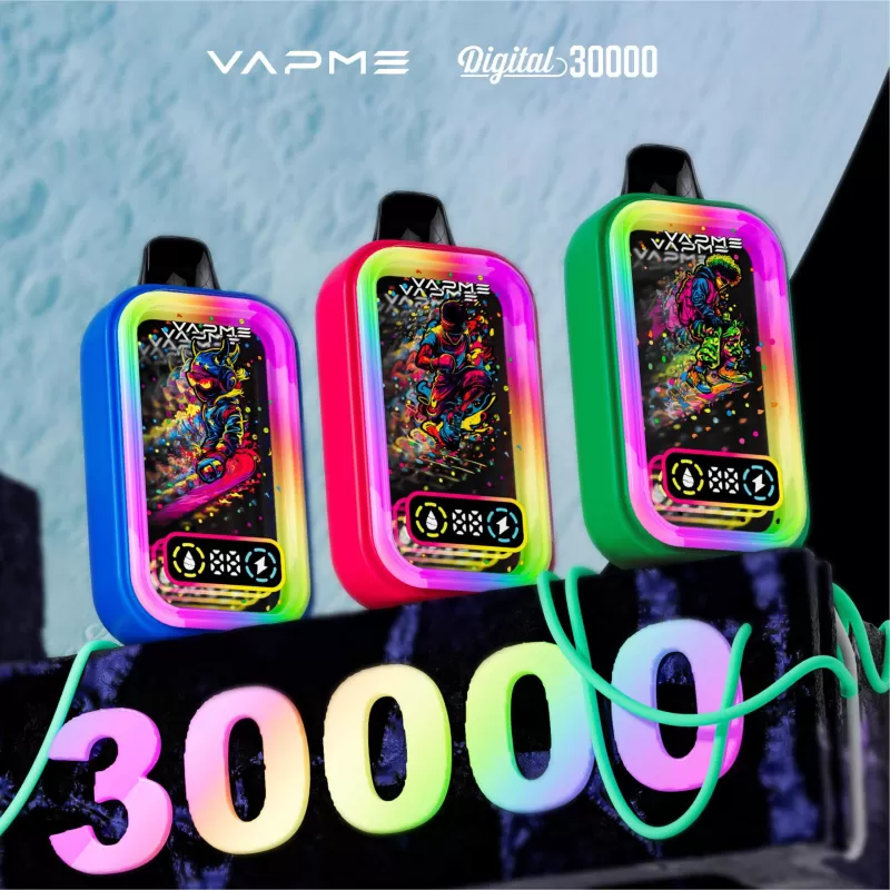 VAPME DIGITAL 30000 – 30K Puffs Rainbow LED 0-5% Nicotine Disposable Vape