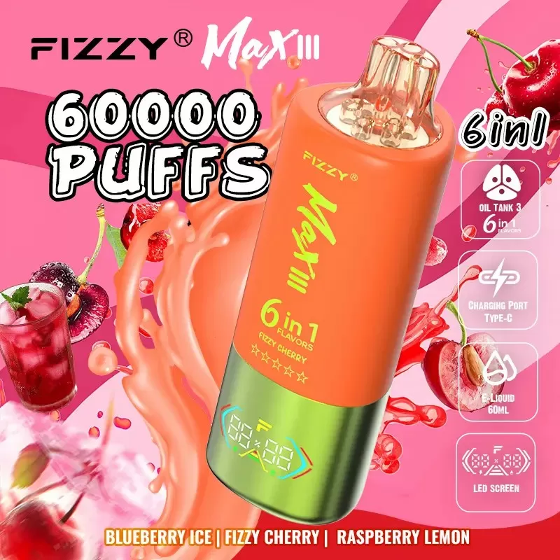 FIZZY MAX III 60000 – 60K Puffs 60ml E-liquid 6-in-1 Flavor Disposable Vape - Image 2