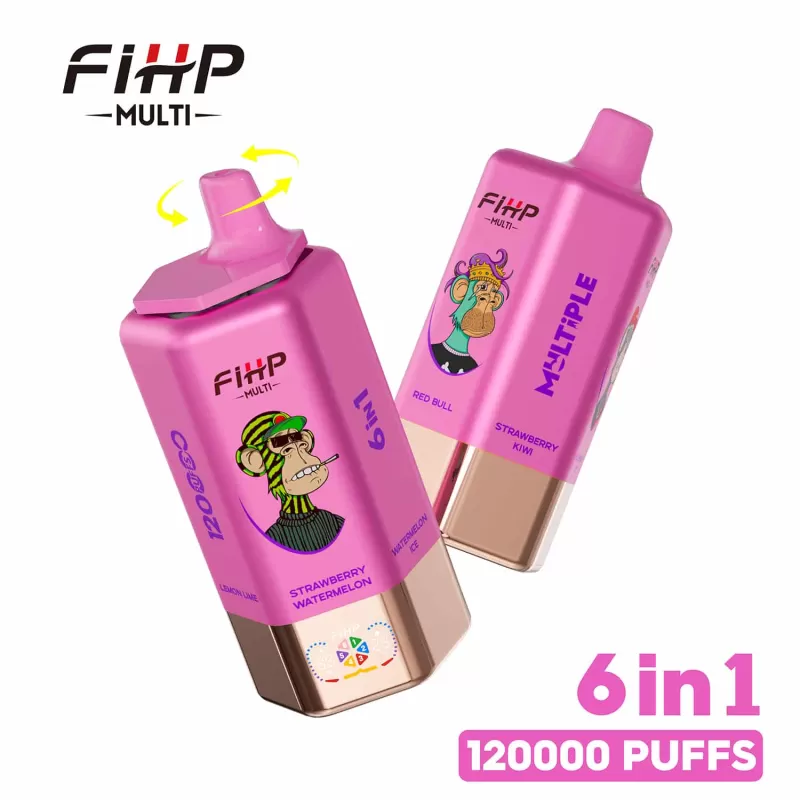 FIHP 6 IN 1 120000 – 120K Puffs 64ml LED display Disposable Vape - Image 3