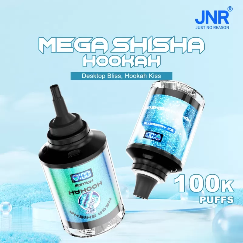 JNR MEGA SHISHA HOOKAH 100000 – 100K Puffs 2200mAh Customizable Airflow Disposable Vape