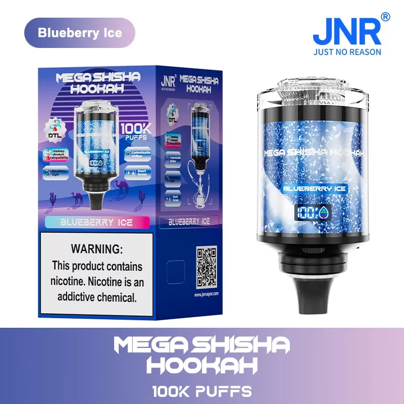 JNR MEGA SHISHA HOOKAH 100000 – 100K Puffs 2200mAh Customizable Airflow Disposable Vape - Image 2