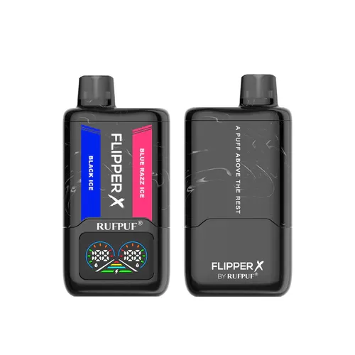 RufPuf Flipper X 20000 Puffs Price in Pakistan – Black Ice + Blue Razz Ice 40Mg