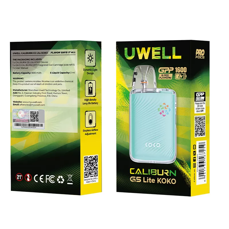 Uwell Caliburn G5 Lite Koko Pod Kit 35 Watts (1600 mAh) - Image 2