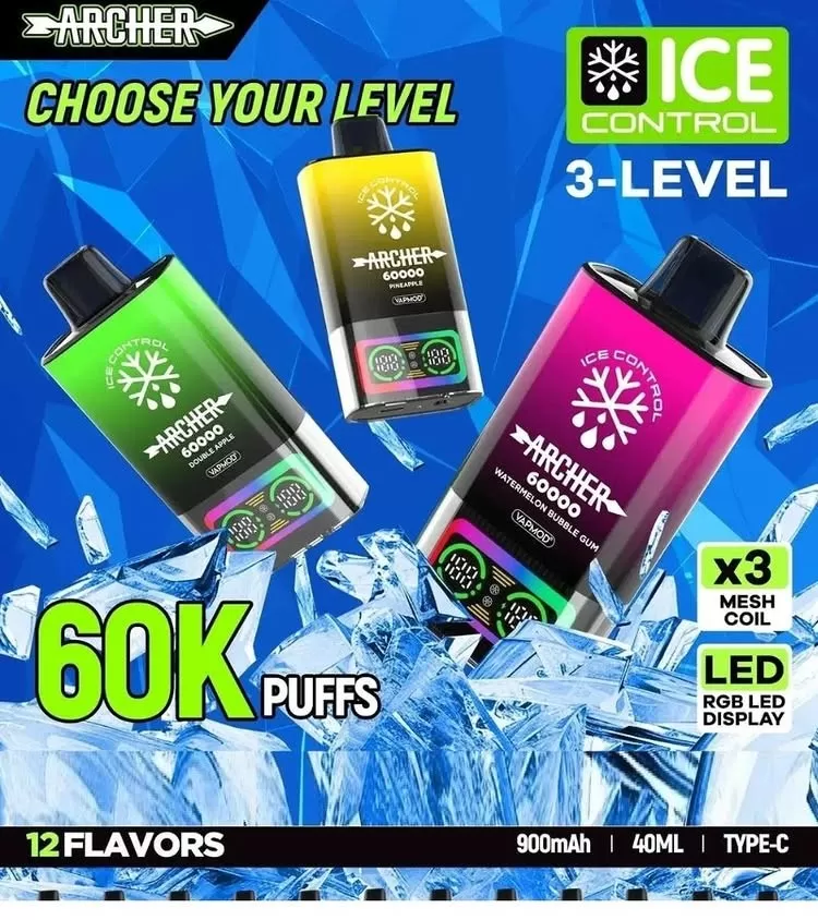 Archer Ice Control Disposable Vape – Watermelon Bubblegum Ice (60K Puff 50Mg)