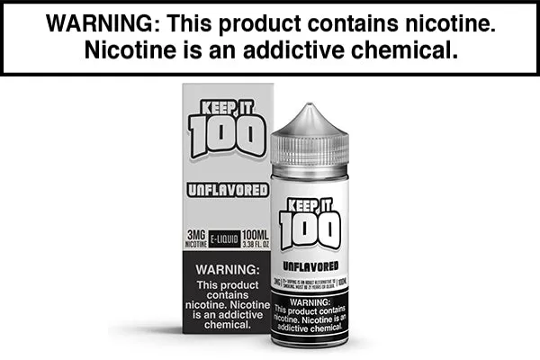 UNFLAVORED BY KEEP IT 100 100ML