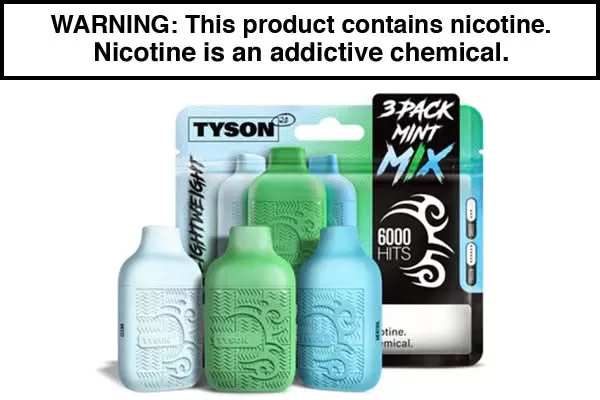 TYSON 2.0 LIGHTWEIGHT DISPOSABLE VAPE 6000 PUFFS (3-PACK) - Image 2