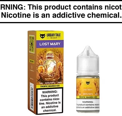 TROPICAL MANGO ICE BY LOST MARY X URBAN TALE NIC SALTS 30ML