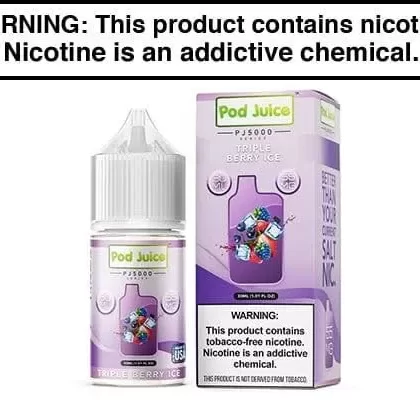 TRIPLE BERRY ICE BY POD JUICE SALT PJ5000 SERIES 30ML