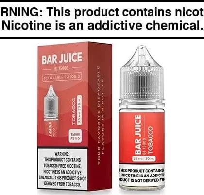 TOBACCO BY BAR JUICE BJ15000 SALTS 30ML