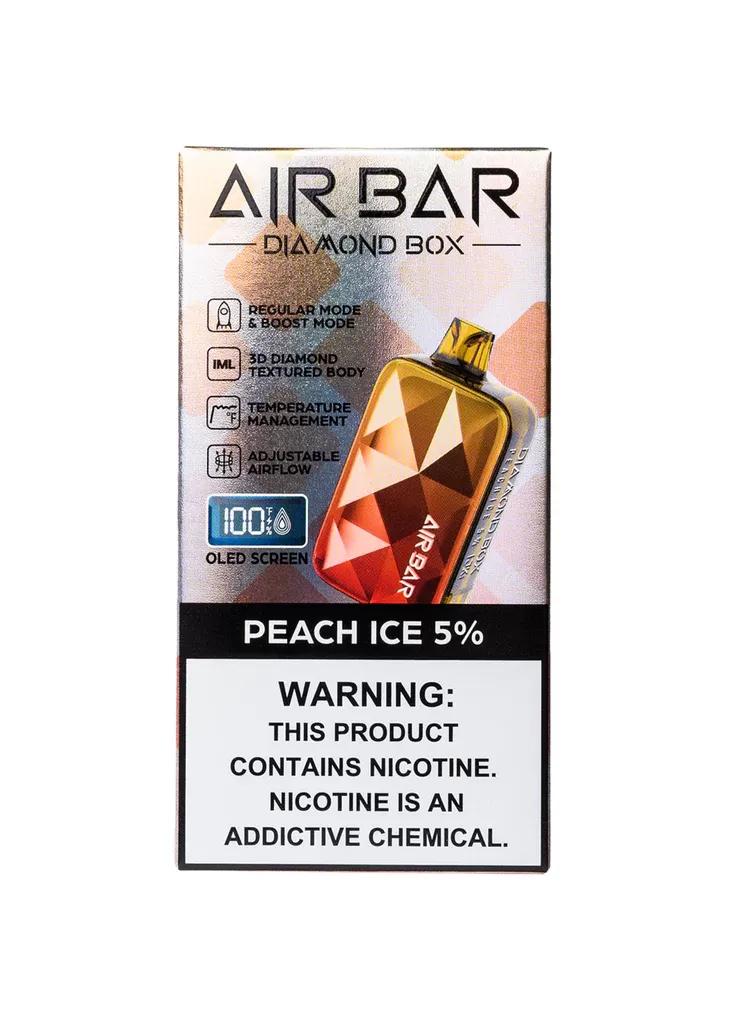 AirBar Diamond Box Disposable-Peach Ice 50mg (20000 Puffs) - Image 3