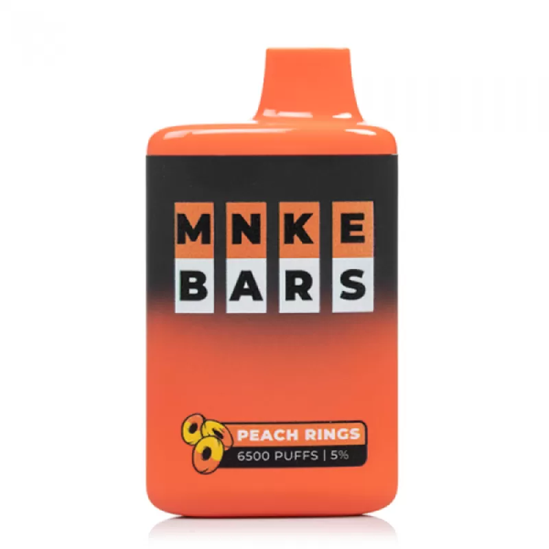 MNKE Bars Disposable 6500 Puffs– Peach Rings (20/50mg) - Image 2