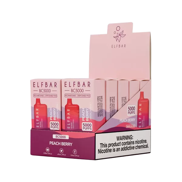 ELF BAR PEACH BERRY BC5000 DISPOSABLE POD - Image 2