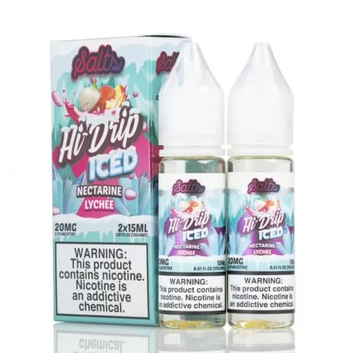 ICED NECTARINE LYCHEE HI-DRIP SALTS 30ML - Image 2
