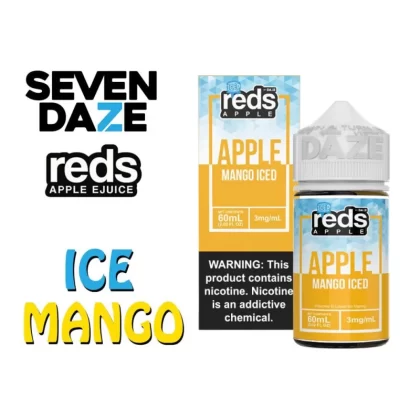 ICED MANGO – RED’S APPLE E-JUICE – 7 DAZE – 60ML ( 3MG – 6MG – 12MG )