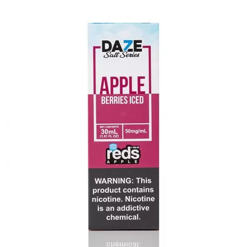 ICED BERRIES – RED’S APPLE E-JUICE – 7 DAZE SALT – 30ML ( 30MG – 50MG ) - Image 3