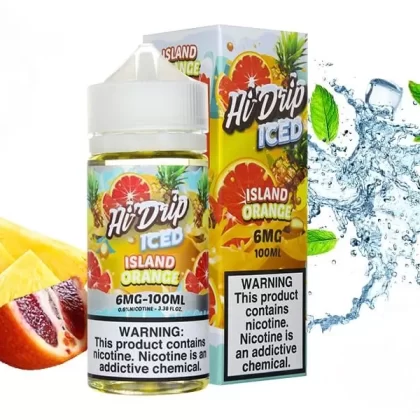 ICED ISLAND ORANGE HI-DRIP E-LIQUIDS 100ML – 3MG – 6MG