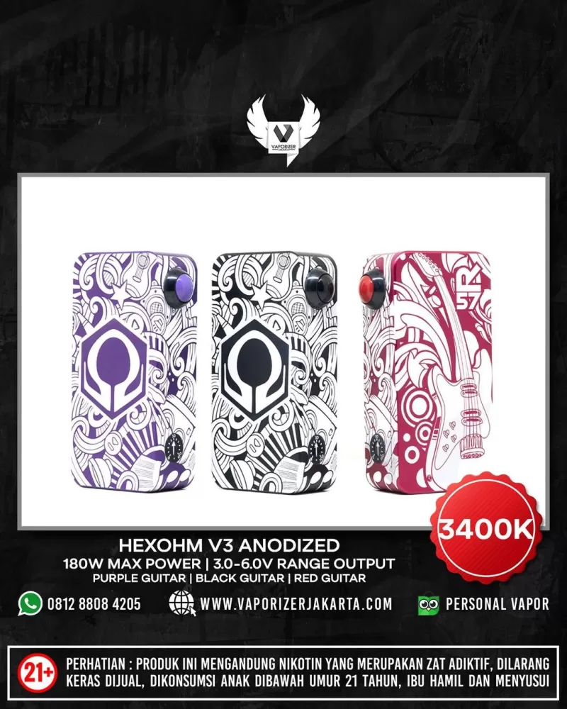 HEXOHM V3.0 ANODIZED R57 EDITION (VAPEZOO WARRANTY)