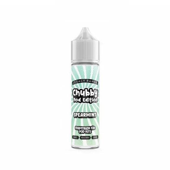 Chubby Pod Spearmint | 40 ML Shortfill - 40 ml. | 60 ml. / Chubby Pod / Spearmint (Mynta) / Shortfills 70/30