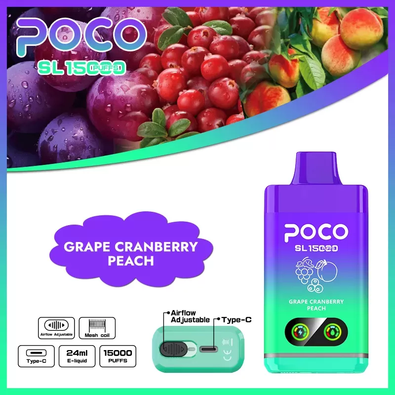 POCO SL 15000 15K Puffs Adjustable Airflow Disposable Vape
