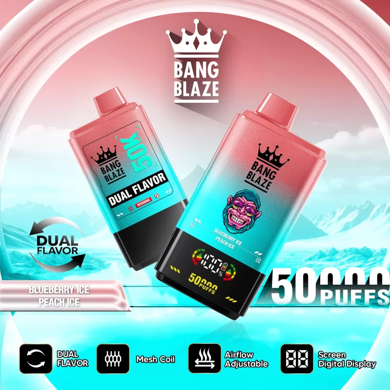 Bang Blaze 50000 50K Puffs Dual Flavor Rechargeable Vape - Image 2