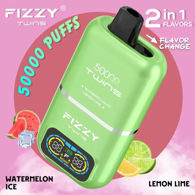 Fizzy Twins 50000 50k Puffs Vape Double Taste LCD Display - Image 3