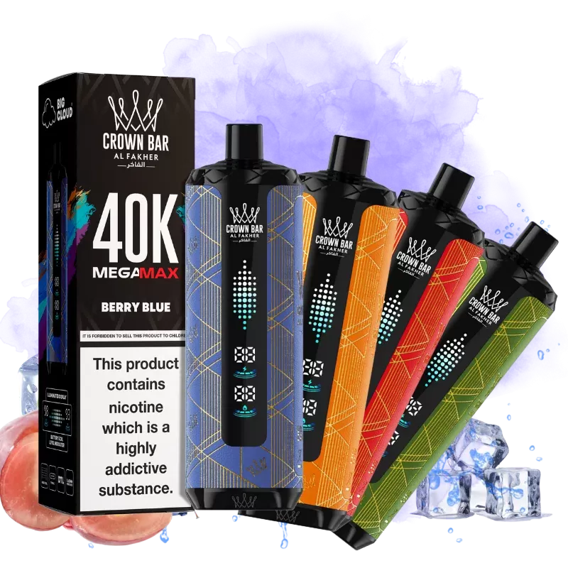 Al Fakher Mega Max 40K Disposable Vape LED Display 0.6%