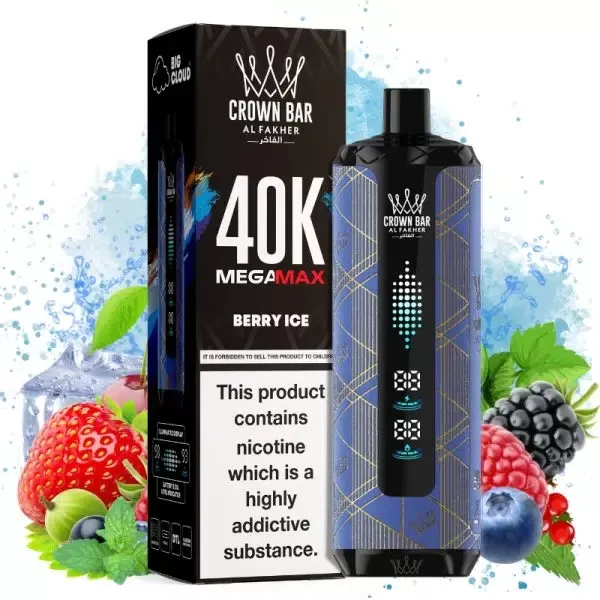 Al Fakher Mega Max 40K Disposable Vape LED Display 0.6% - Image 2