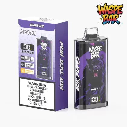 Waspe Bar 60K Vape | 60k Puffs 36ml Rechargeable Vape with LED Display
