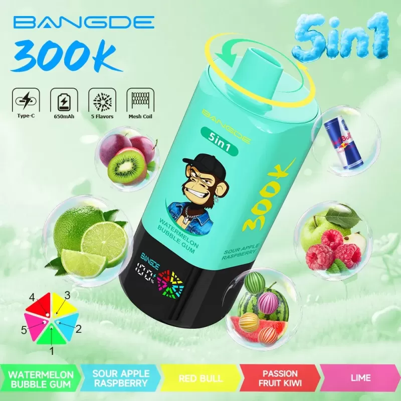 Bang DE 300k puffs5-in-1 Disposable Vape - Image 2
