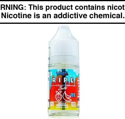 STRAW NANNERS ICE BY VAPE 100 RIPE SALTS 30ML