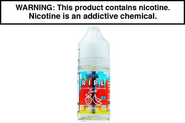 STRAW NANNERS ICE BY VAPE 100 RIPE SALTS 30ML