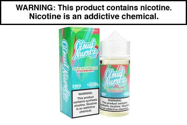 SOUR WATERMELON STRAWBERRY ICED BY CLOUD NURDZ TFN 100ML