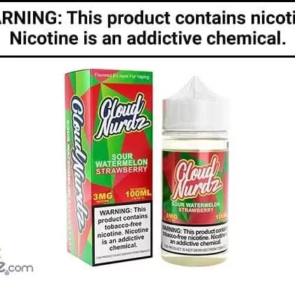 SOUR WATERMELON STRAWBERRY BY CLOUD NURDZ 100ML