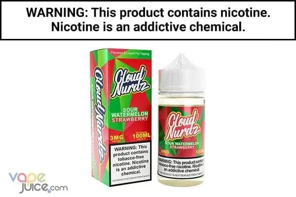 SOUR WATERMELON STRAWBERRY BY CLOUD NURDZ 100ML