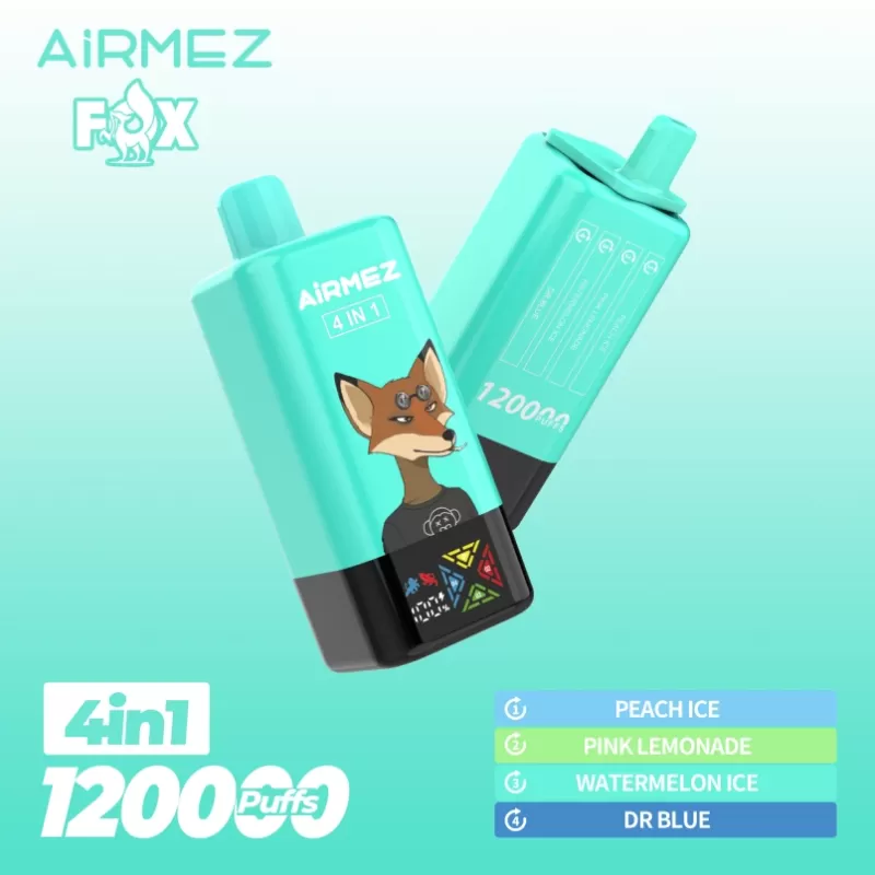Airmez Fox 120K Puffs 4 in 1 Flavors Disposable Vape EU Warehouse