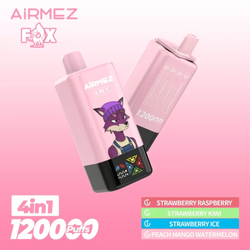 Airmez Fox 120K Puffs 4 in 1 Flavors Disposable Vape EU Warehouse - Image 2