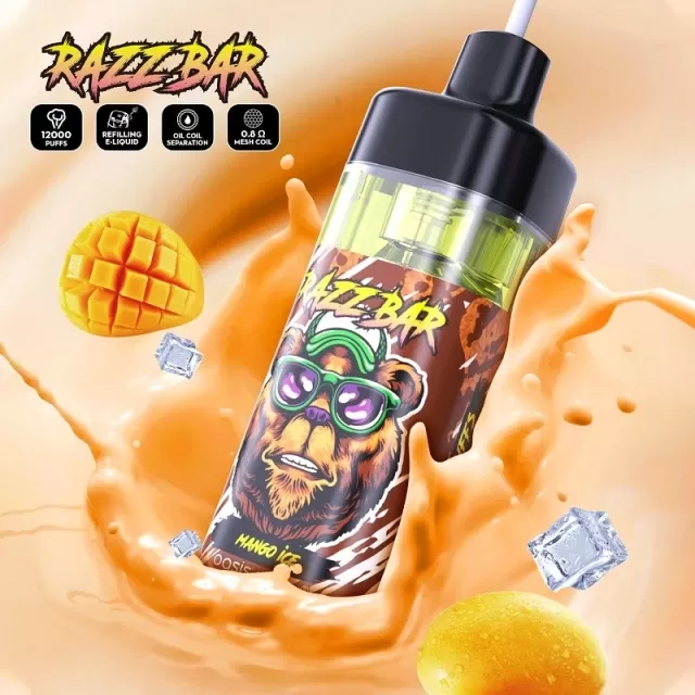 Razz bar 12000 puff 12K 22mL, 5% Nic Salt