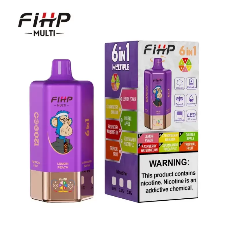 FIHP 120K Puffs 120000 6 in 1 Wholesale Disposable Vape Shop LED Screen