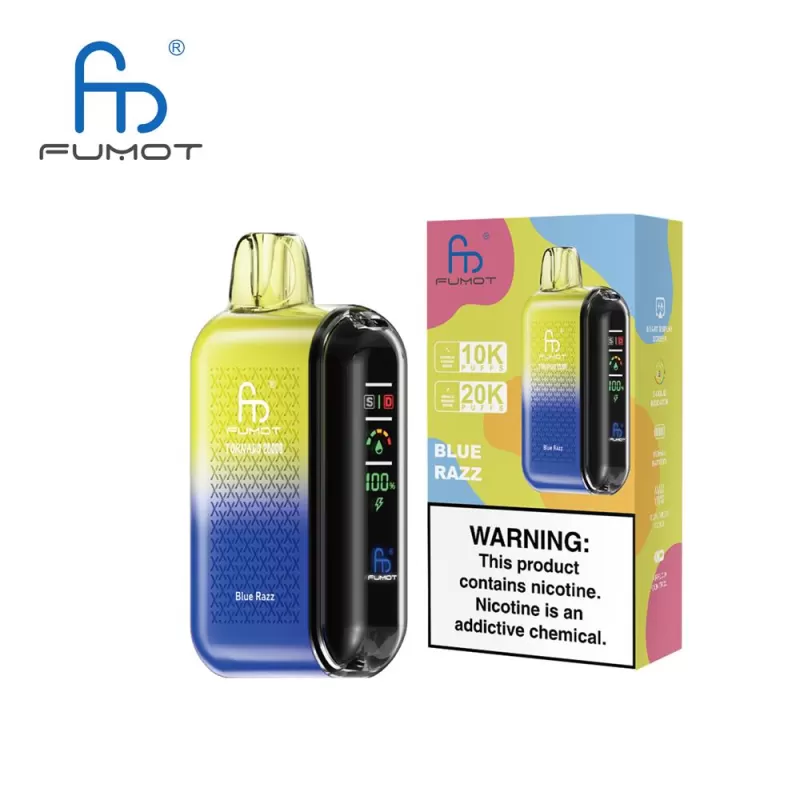 Fumot Tornado 20000 Disposable Vape – Blue Razz Flavor - Image 3