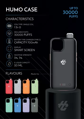 Humo Case iPhone 15 30000 Puffs Disposable Vape Device