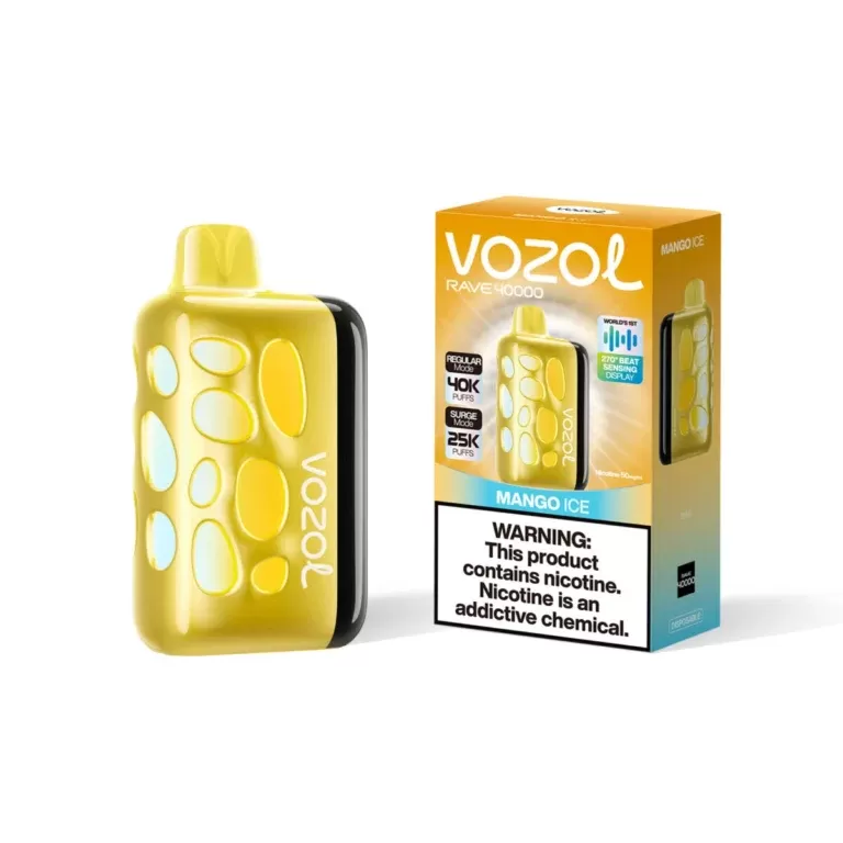 VOZOL RAVE Cherry Strawberry LED Display | 40k Puffs Disposable Vape - Image 3