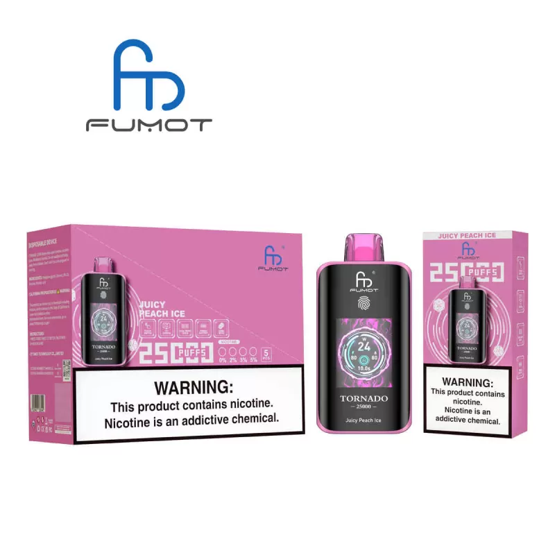 Fumot 25k Juicy Peach Ice Randm Tornado 25000 Vape Salt E Zigarette - Image 2
