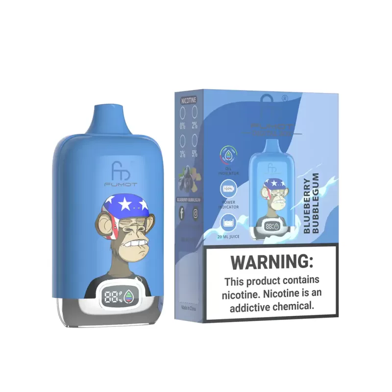 12k Tornado Blueberry Bubblegum – Fumot Vape 12000 Puffs - Image 3