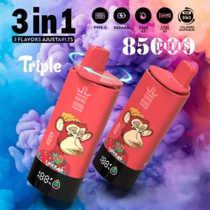 Bang King Triple 85K 3‑in‑1 Disposable Vape | 85,000 Puffs | Triple Flavor Pods