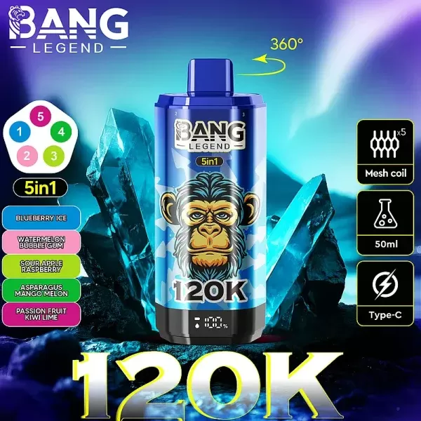 Bang Legend 120K Puffs 5-in-1 Flavor Switch Vape - Image 3